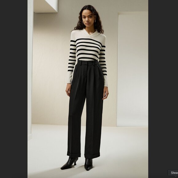 Lilysilk merino wool striped sweater XS - Picture 6 of 10